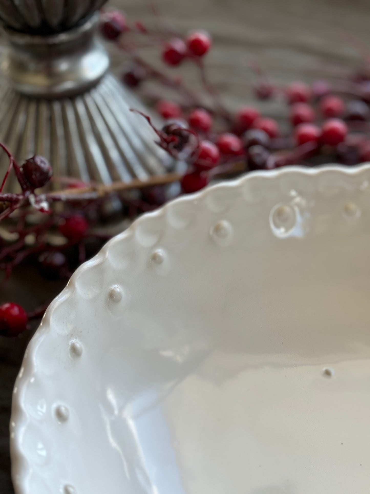 Beaded Serving Bowl