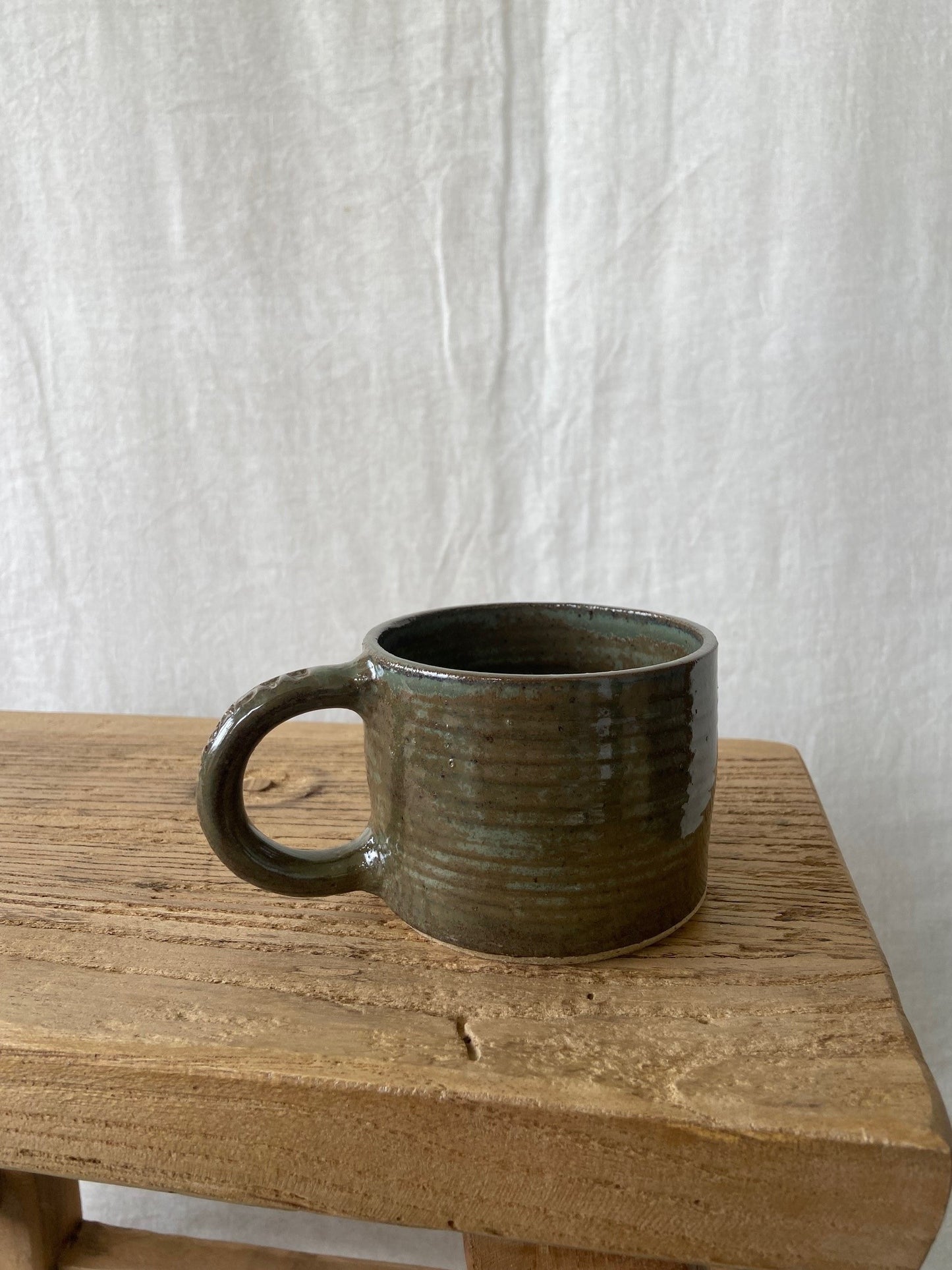 Magnolia Handle Smokey Green Mug