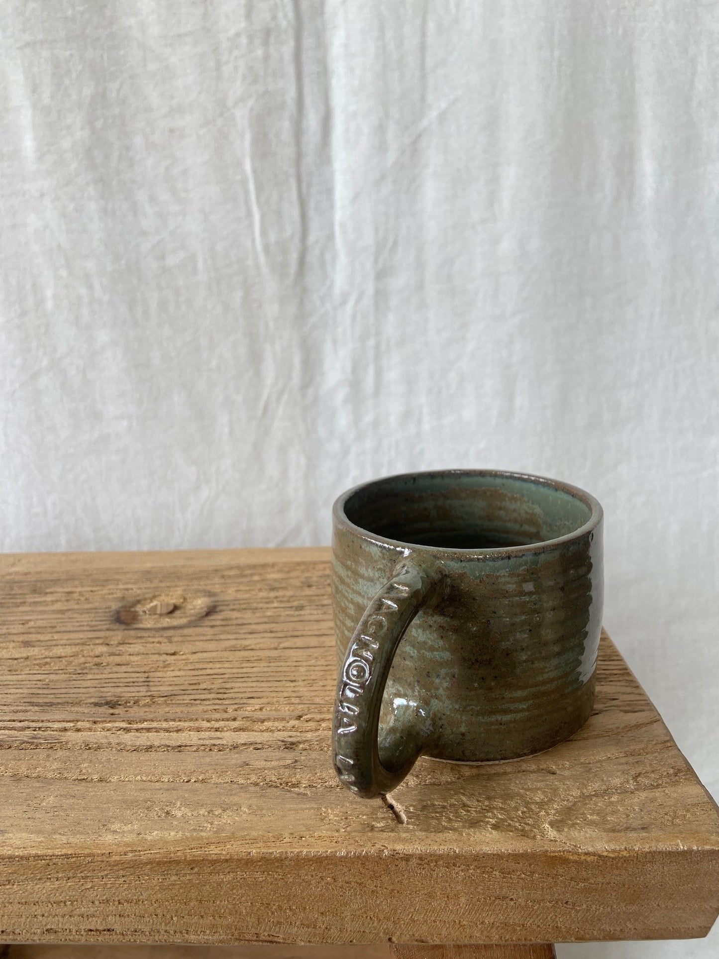 Magnolia Handle Smokey Green Mug