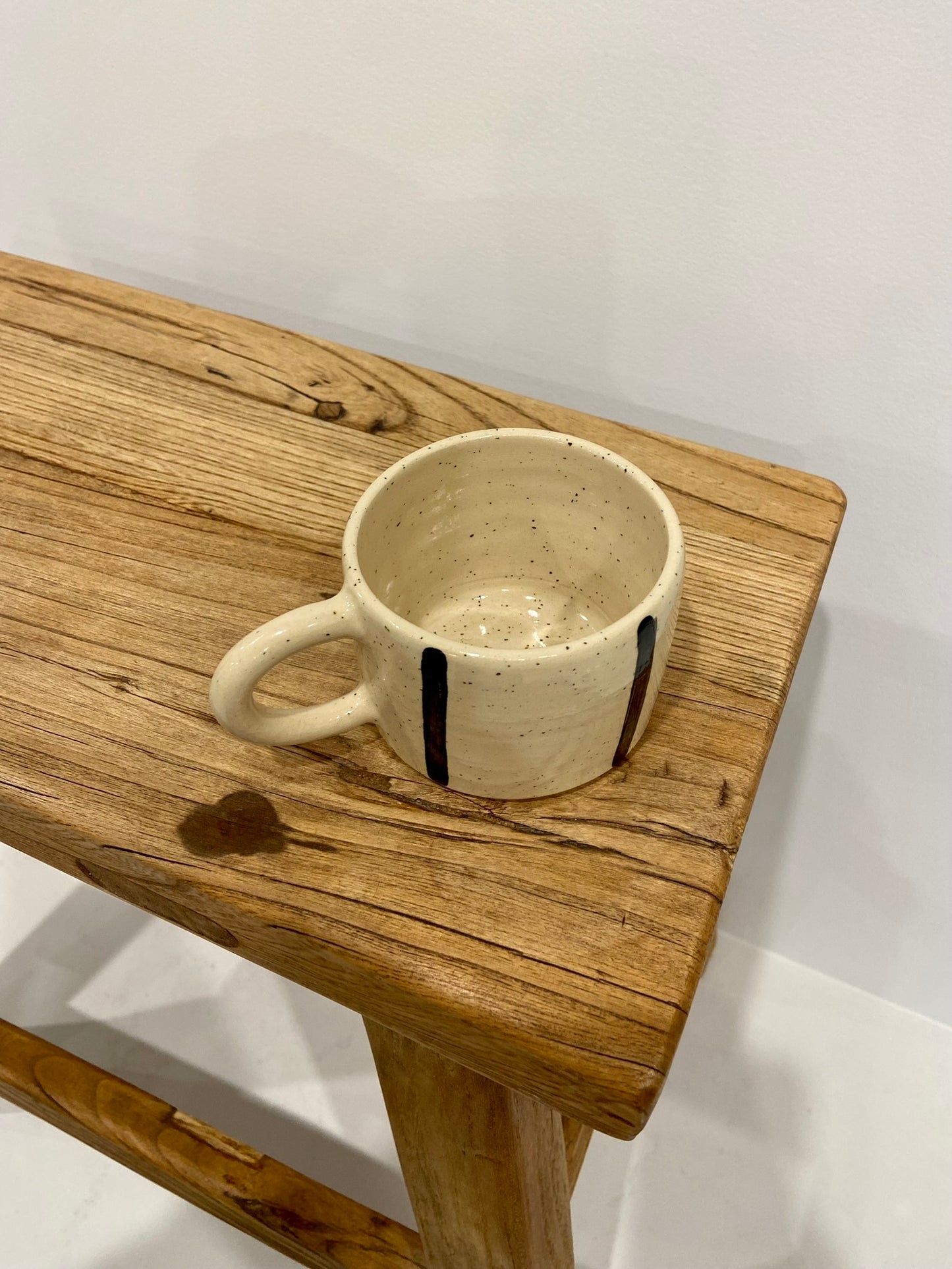 Striped Handled Mug