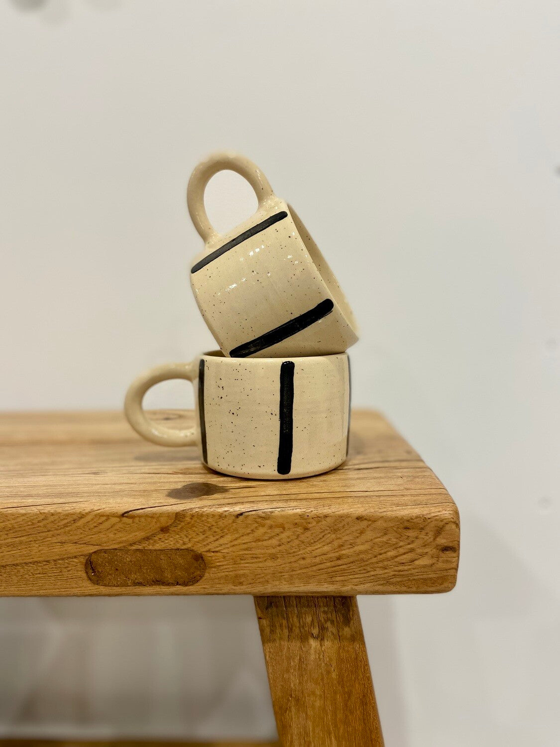 Striped Handled Mug